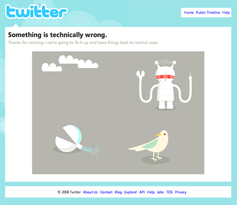 Twitterのメンテナンス中の画面を見ていて(ようやく)気がついたコト